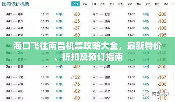 ?？陲w往南昌機票攻略大全，最新特價、折扣及預訂指南