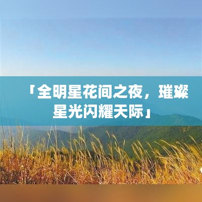 「全明星花間之夜，璀璨星光閃耀天際」