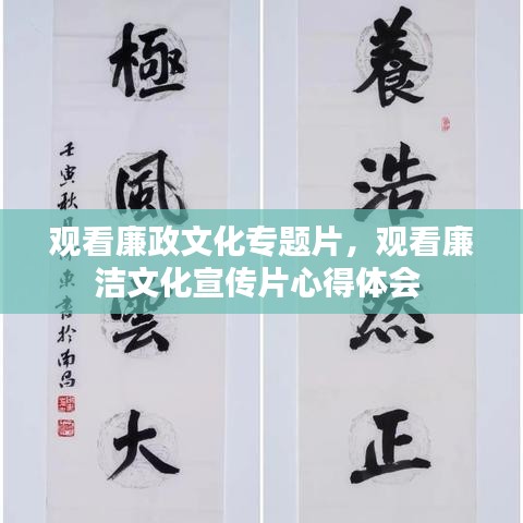 觀看廉政文化專(zhuān)題片，觀看廉潔文化宣傳片心得體會(huì) 