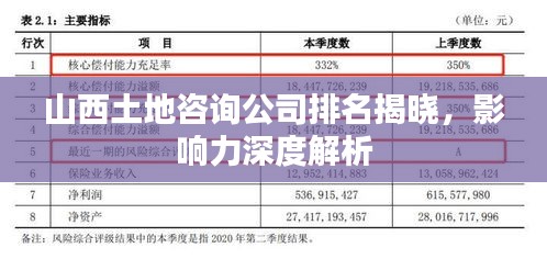 山西土地咨詢公司排名揭曉，影響力深度解析