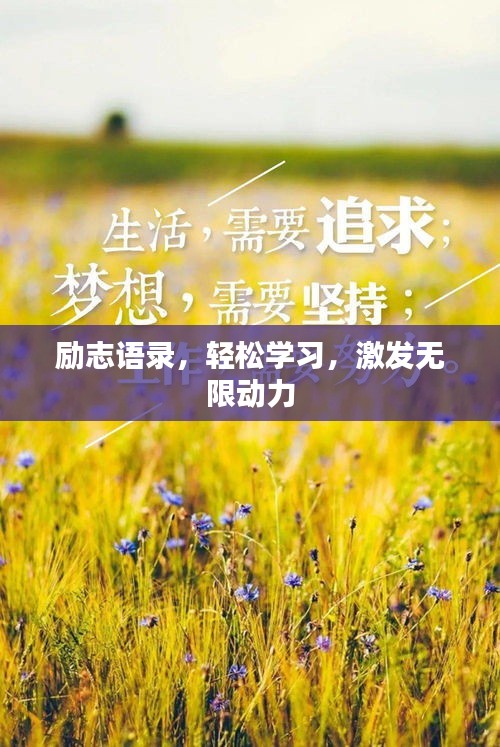 勵(lì)志語(yǔ)錄，輕松學(xué)習(xí)，激發(fā)無(wú)限動(dòng)力