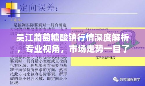 吳江葡萄糖酸鈉行情深度解析，專業(yè)視角，市場(chǎng)走勢(shì)一目了然