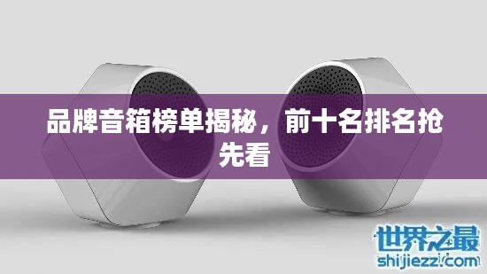 品牌音箱榜單揭秘，前十名排名搶先看