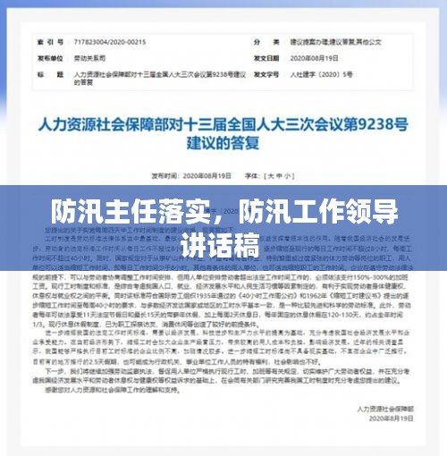 防汛主任落實(shí)，防汛工作領(lǐng)導(dǎo)講話稿 