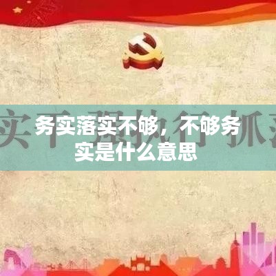 務實落實不夠，不夠務實是什么意思 