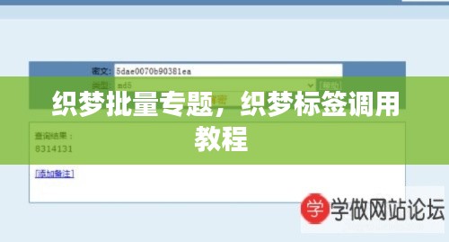 織夢(mèng)批量專題，織夢(mèng)標(biāo)簽調(diào)用教程 