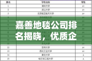 嘉善地毯公司排名揭曉，優(yōu)質(zhì)企業(yè)榜單不容錯過！