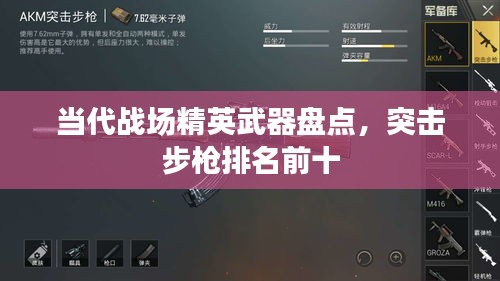 當代戰(zhàn)場精英武器盤點，突擊步槍排名前十