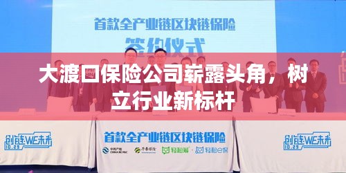 大渡口保險(xiǎn)公司嶄露頭角，樹立行業(yè)新標(biāo)桿