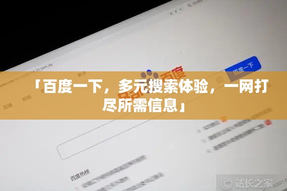 「百度一下，多元搜索體驗(yàn)，一網(wǎng)打盡所需信息」