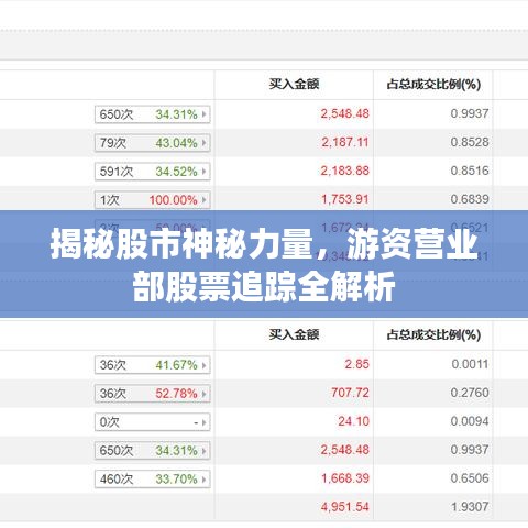 揭秘股市神秘力量，游資營(yíng)業(yè)部股票追蹤全解析